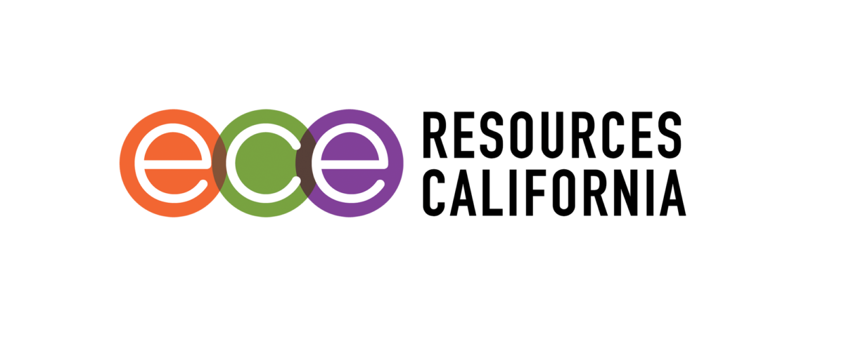 Logo of ECE Resources California with the letters E, C, and E in different colors - orange, green, and purple respectively - overlapping each other.